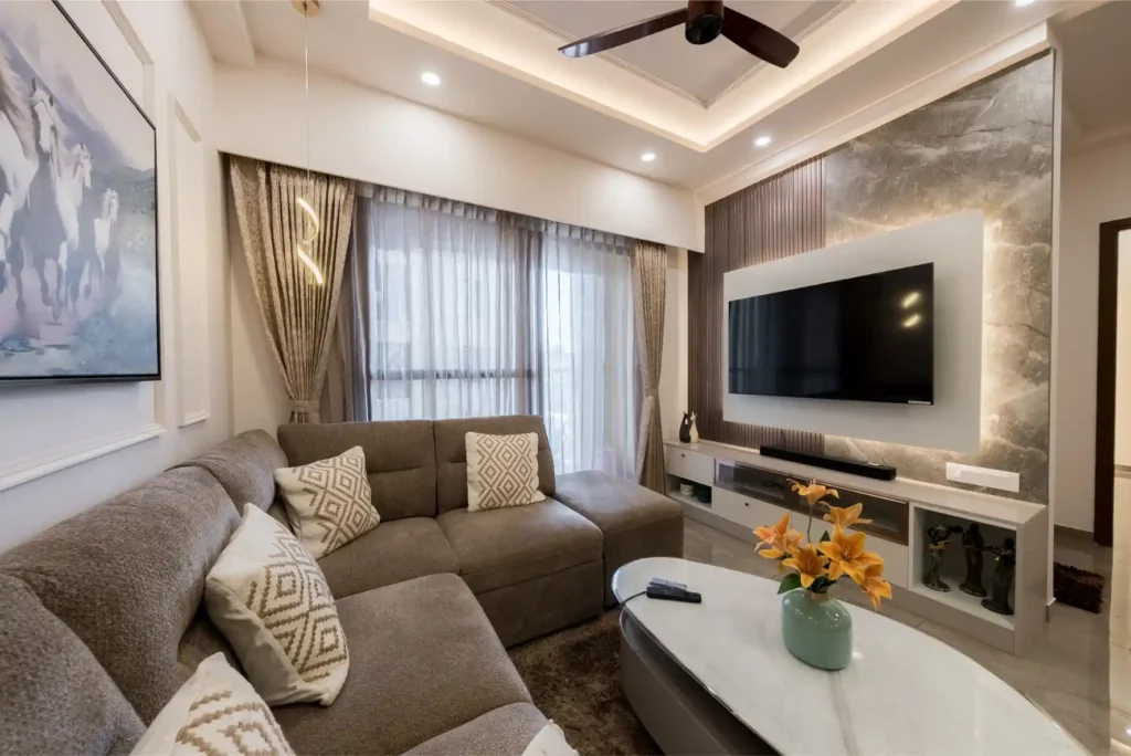 living room interior designers in bangalore