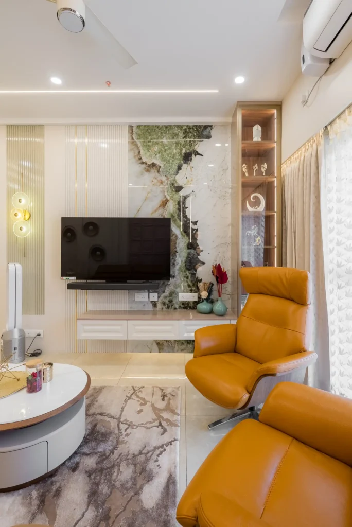 living room interior design with Tv unit ideas