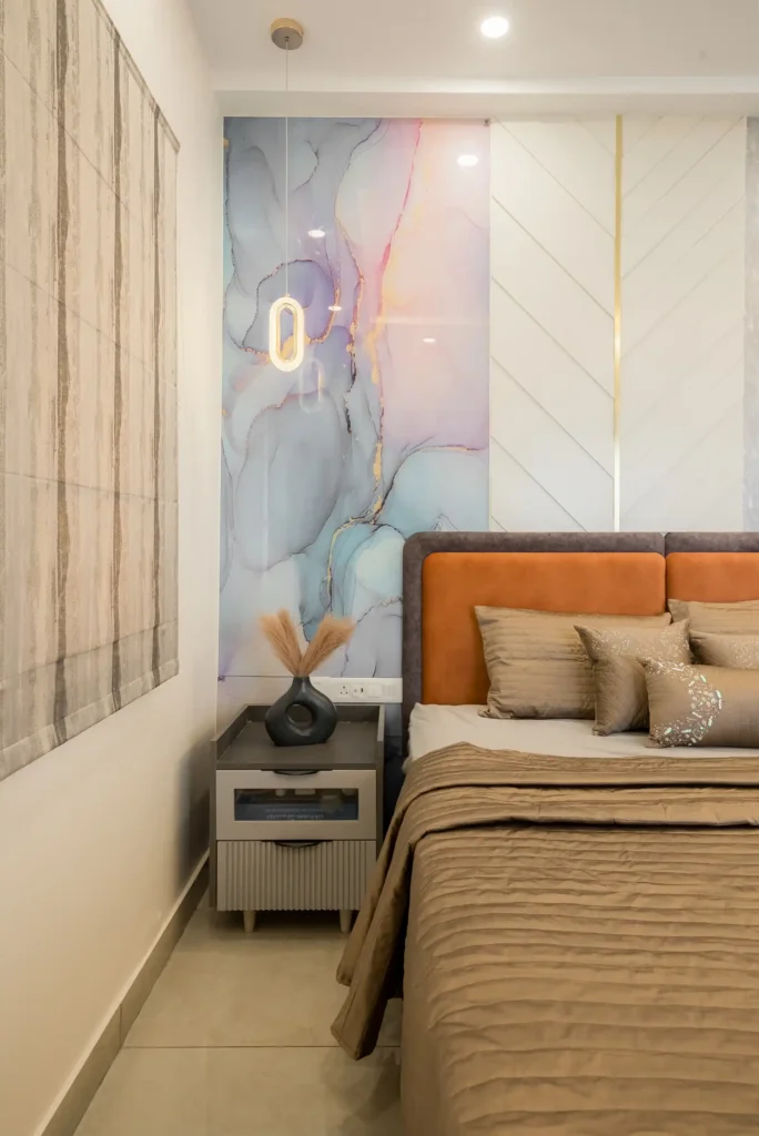 master bedroom interior designers in bangalore with nice table