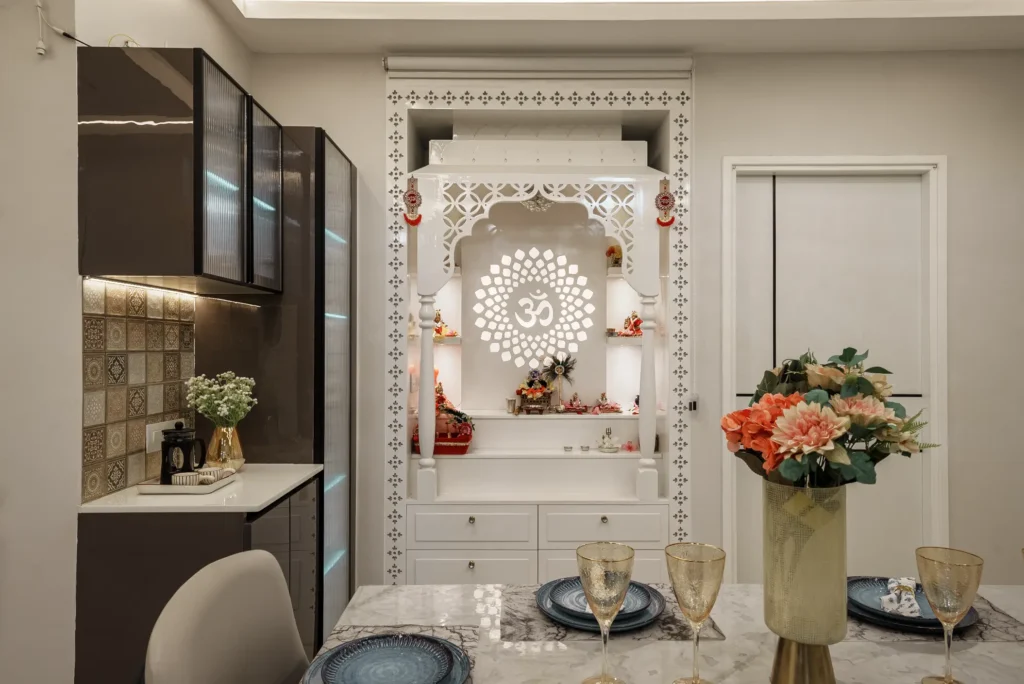 pooja room interior design hyderabad
