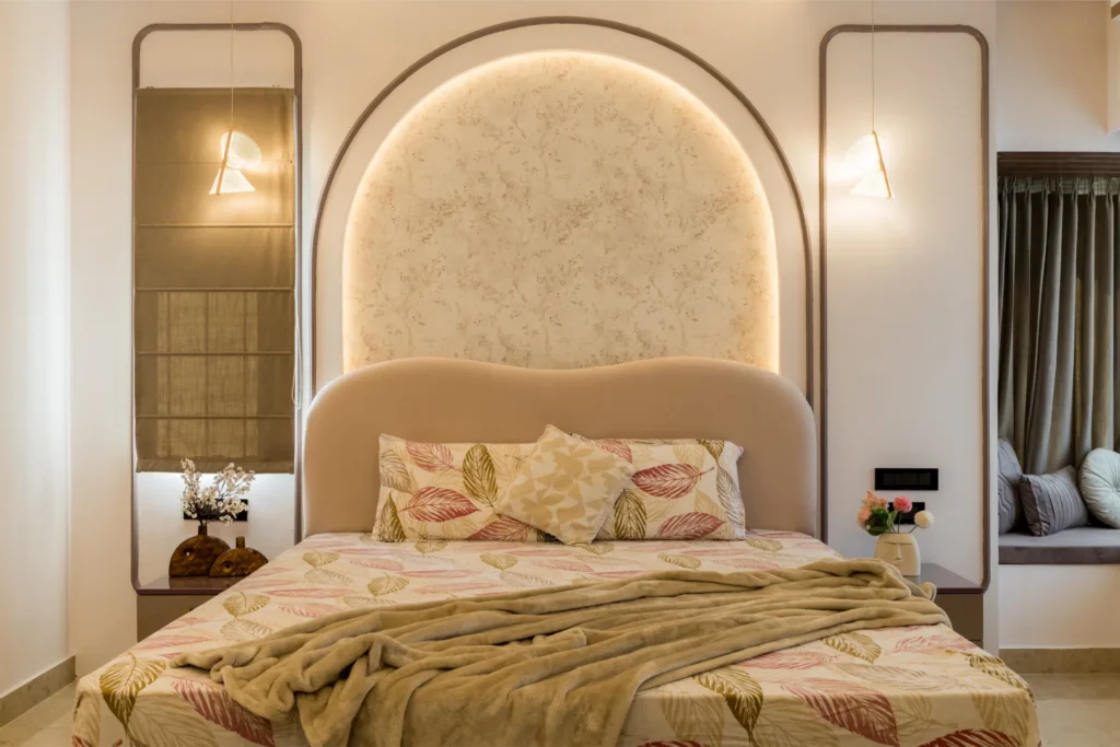 luxury bedroom interior design created by interior designers in hyderabad