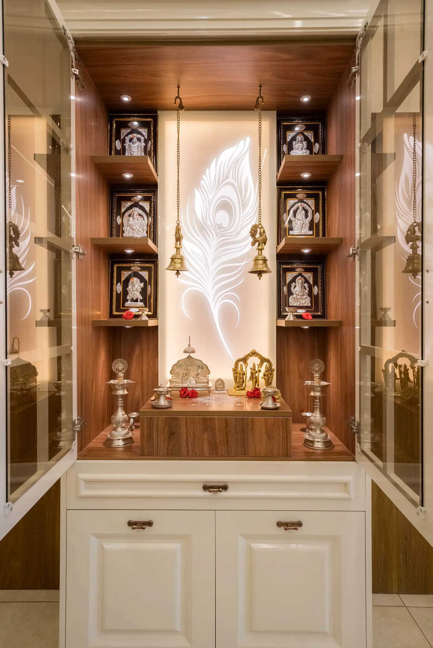 pooja room interior design ideas for 2bhk and 3bhk homes